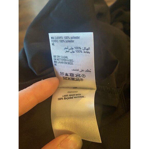 INC International Concepts Shift Dress Black Shear Long Sleeves Size M - Picture 13 of 14